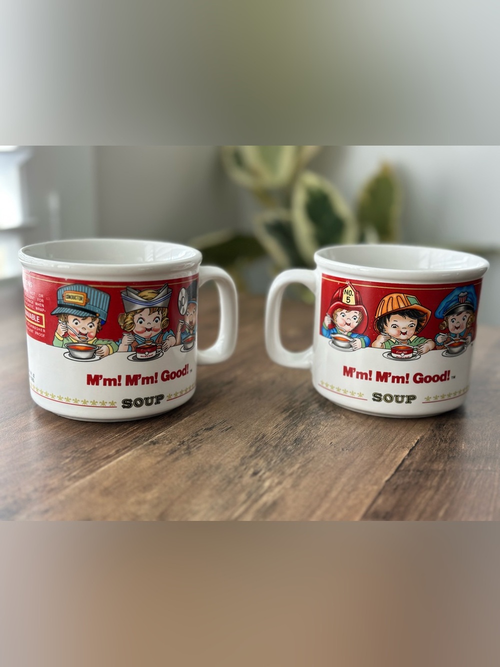 Vintage 1993 Campbell’s Soup Mugs Westwood Campbell Kids Set of 2